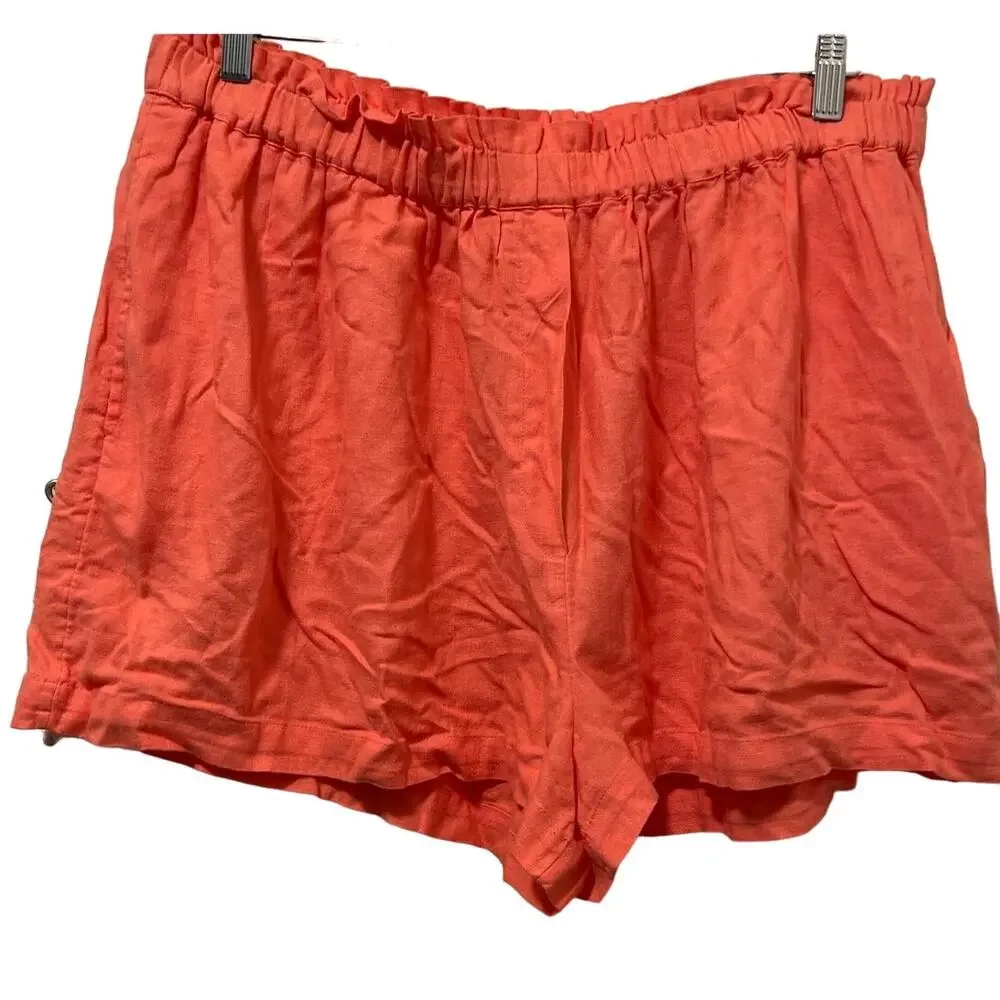 River Island Curve Edit City Elastic Waist Shorts with Side Pockets NWT Size 16